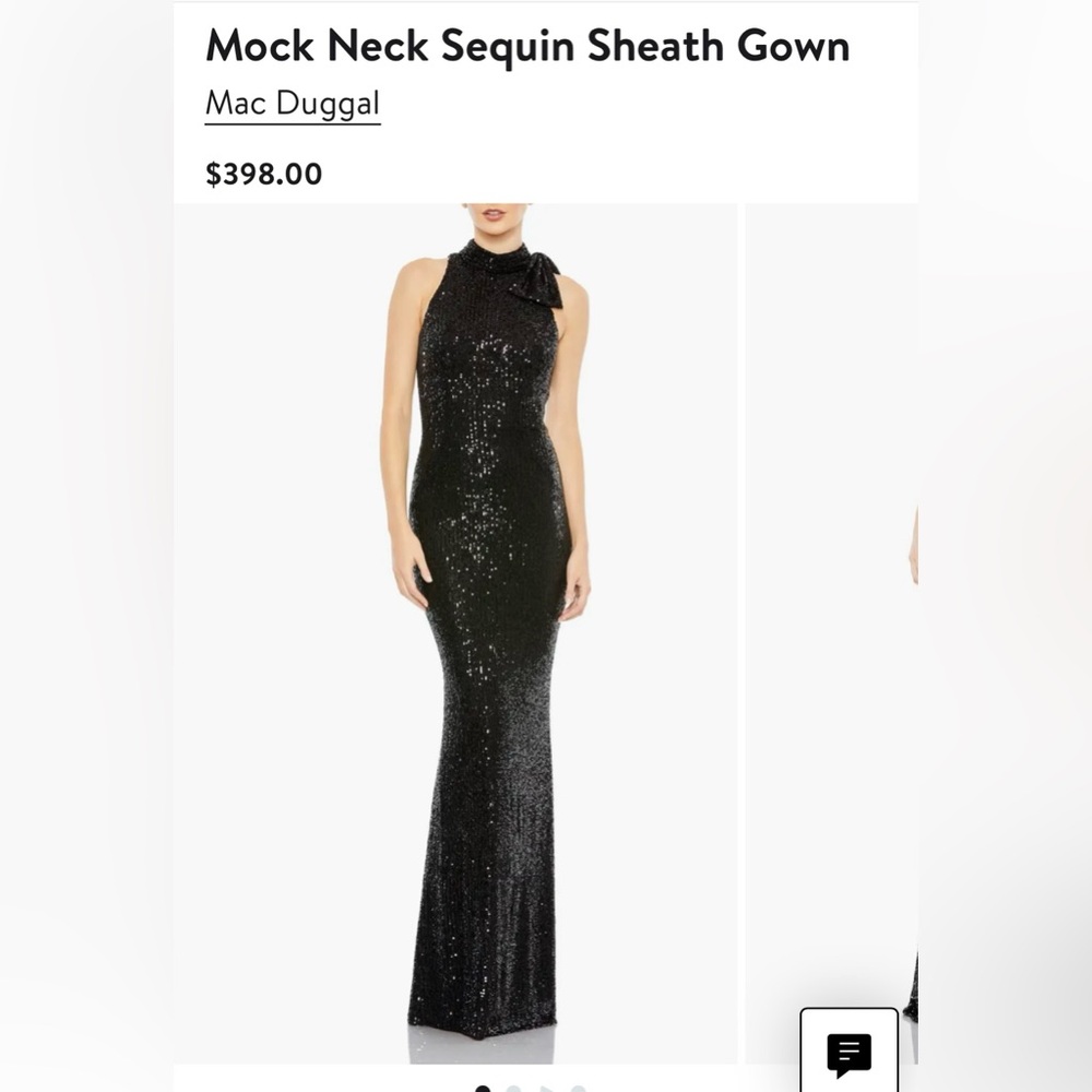 MacDuggal Black Sequin Dress